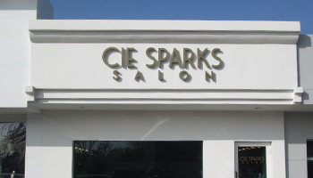 CIE Sparks Salon Channel Letters Sign, Malibu, California